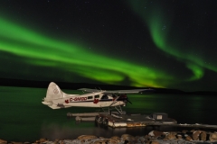 Simpson Air float plane docked on the McKenzie, October 2018